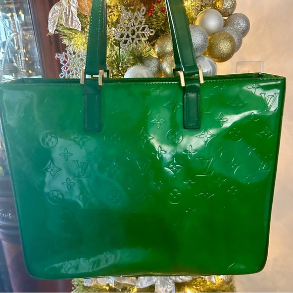 Authentic Louis Vuitton Vernis Columbus bag custom colored green LW1929 - Picture 11 of 16
